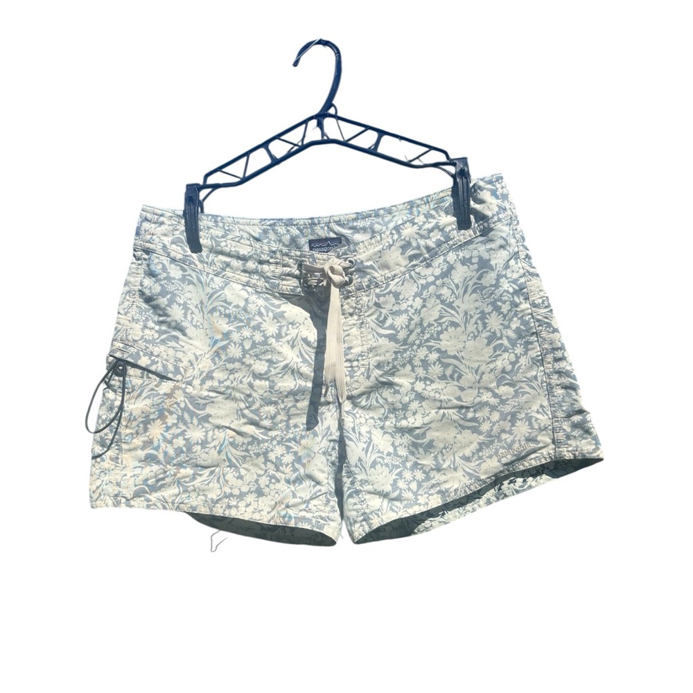 Patagonia Blue and White Cargo Shorts